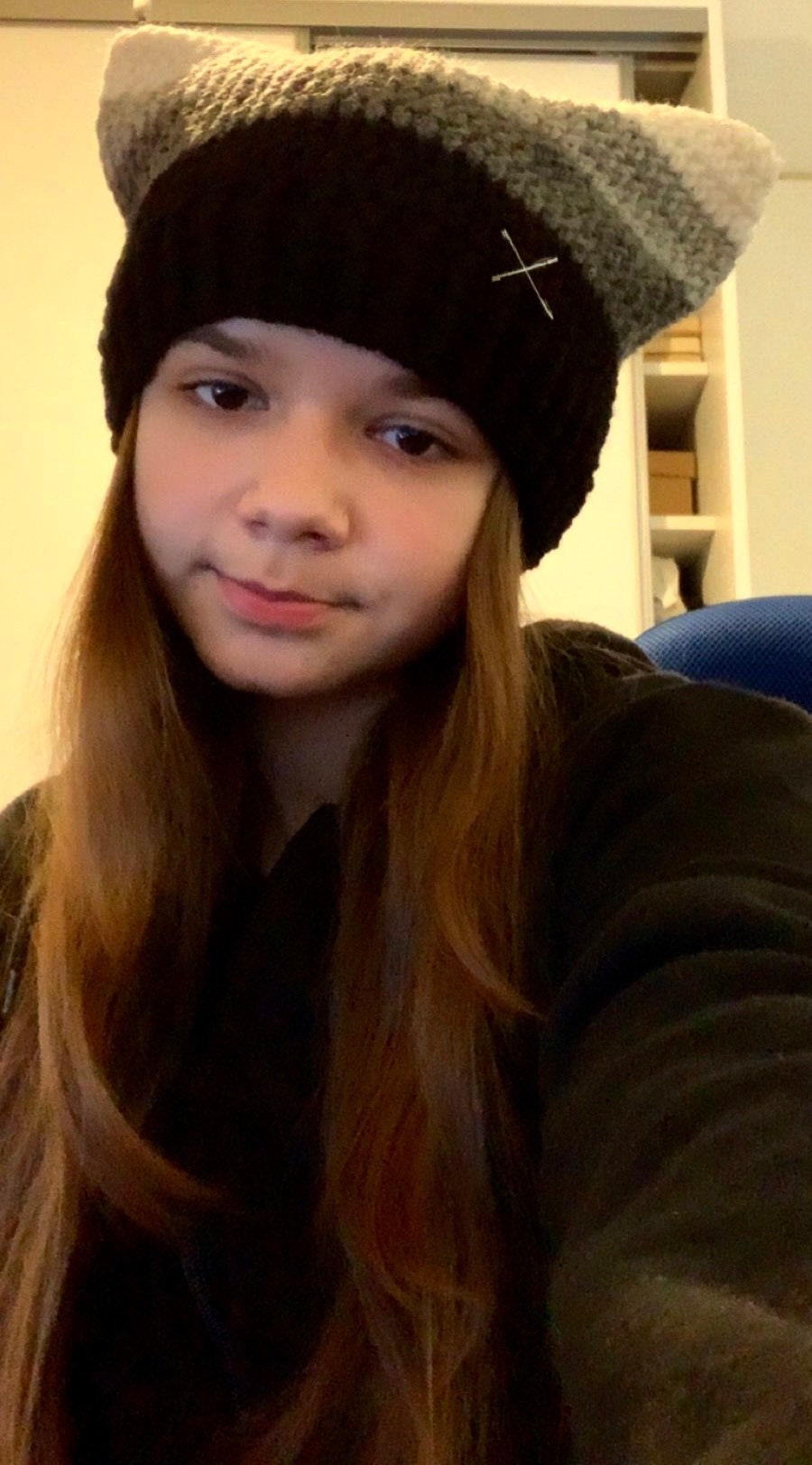 Crochet Cat Ear Beanie: Handmade Wool Blend Pin Hat