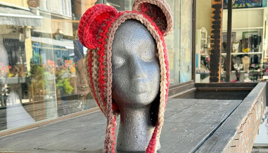 Crochet bear ears hat