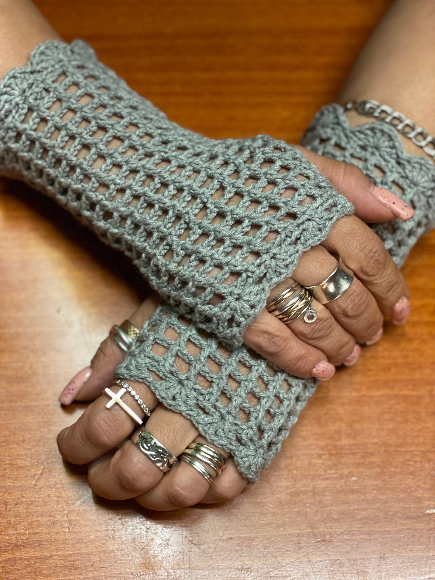 Crochet fishnet gloves Mesh gloves, mesh fingerless gloves, spider web gloves, web gloves, netted fingerless gloves