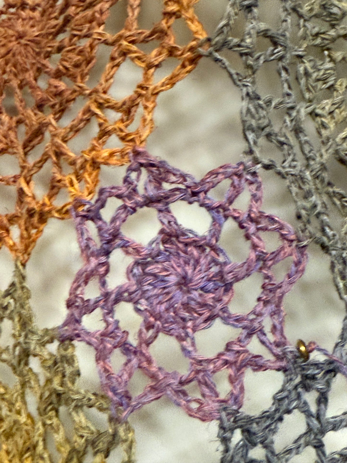 Handmade Circle colorful unique crochet blouse