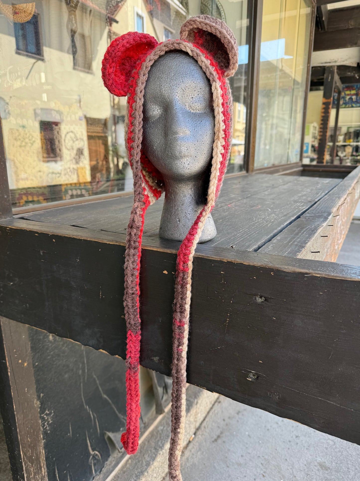 Crochet bear ears hat
