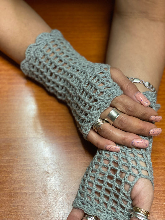 Crochet fishnet gloves Mesh gloves, mesh fingerless gloves, spider web gloves, web gloves, netted fingerless gloves
