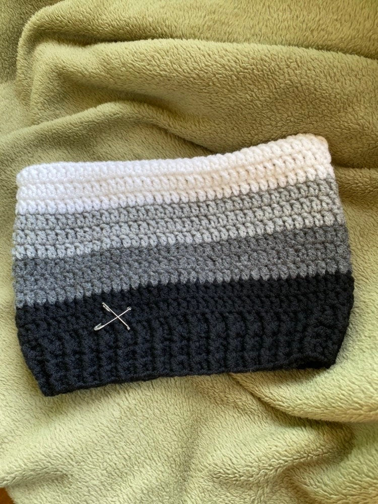 Handmade Striped Crochet Cat Ear Beanie: Wool Blend