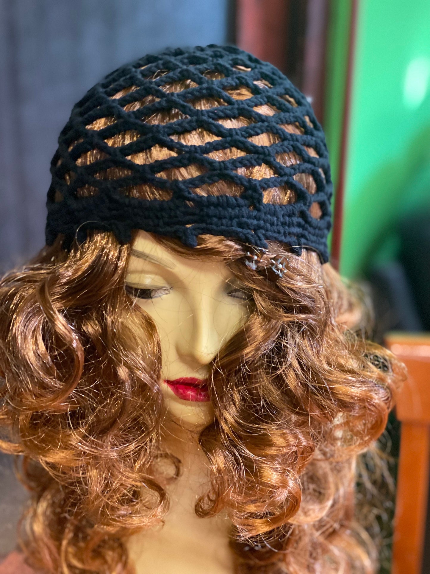 Summer Mesh beanie, crochet beanie, black crochet mesh hat, handmade mesh hat, handmade gift, gift for her, crochet web beanie, Mother’s Day