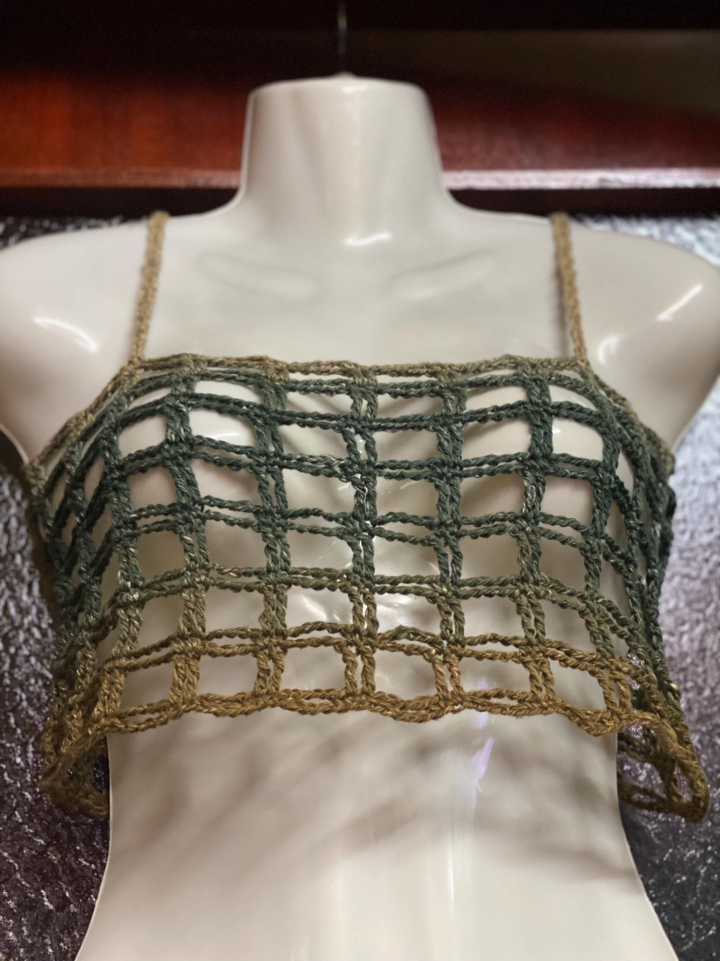 Mesh crochet crop top, tank top, sleeveless shirt, sleeveless crop top, crochet tank top, braces shirt, braces crop top, crochet crop-top