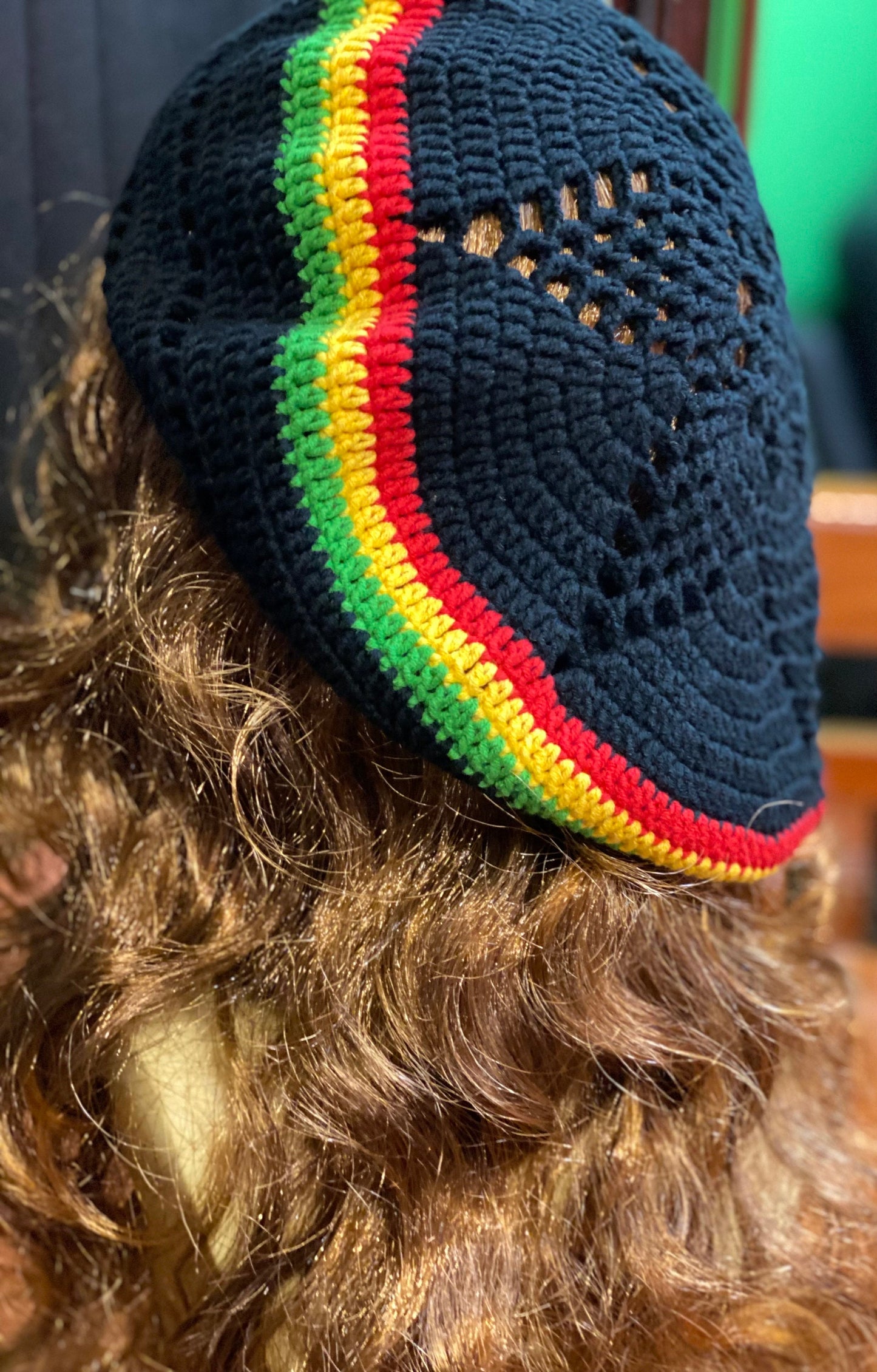 Oversized Rasta Dreadlock Hat: Handmade Crochet Beret
