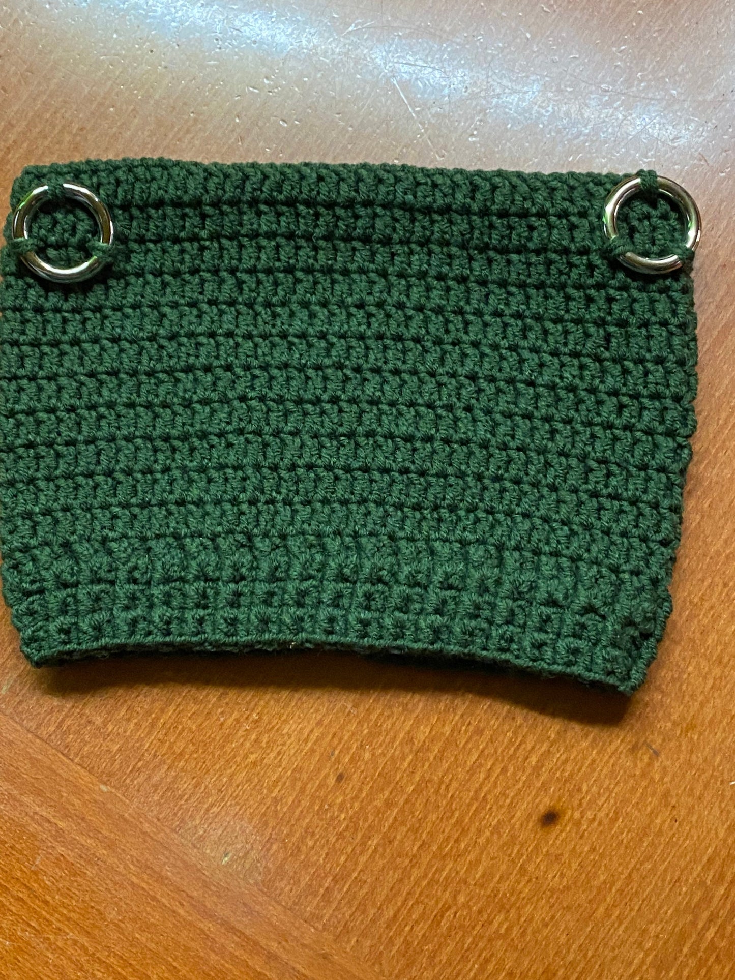 Crochet Cat Ear Beanie with Rings - Handmade Wool Blend