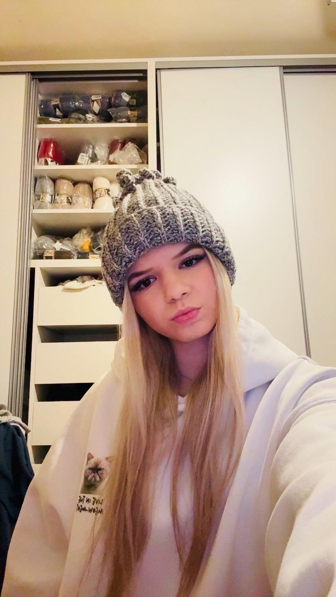 Grey Melange Spiral Crochet Beanie – Handmade Warm Winter Hat with Unique Twists, bobble hat