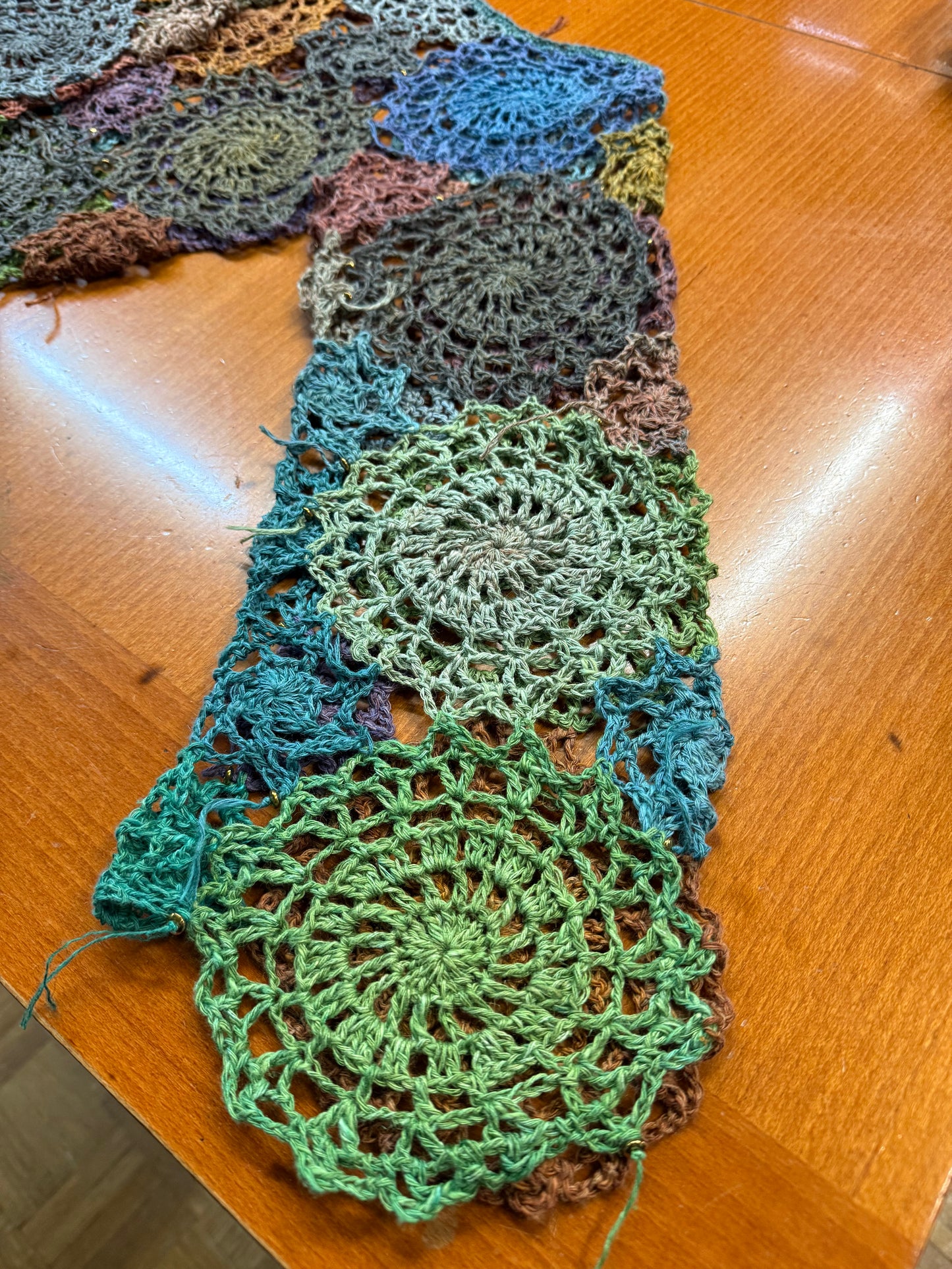 Handmade Circle colorful unique crochet blouse