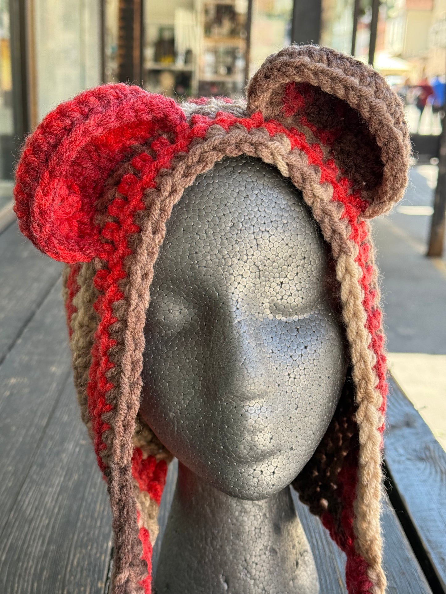 Crochet bear ears hat