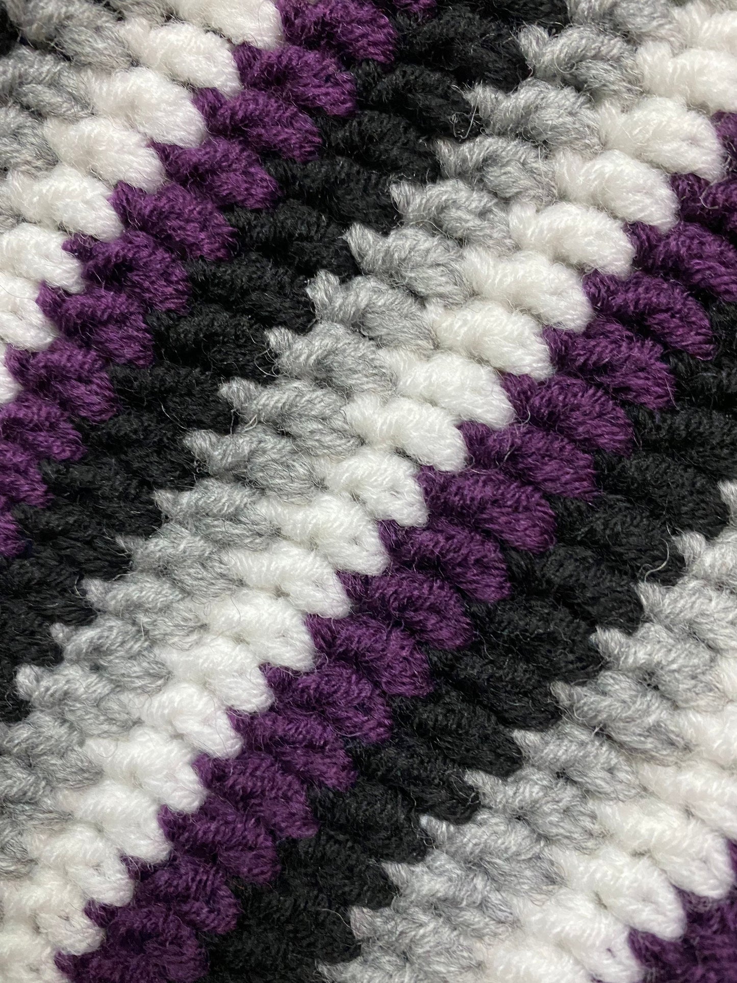 Crochet Cat Ears Beanie: Striped Wool-Blend Hat
