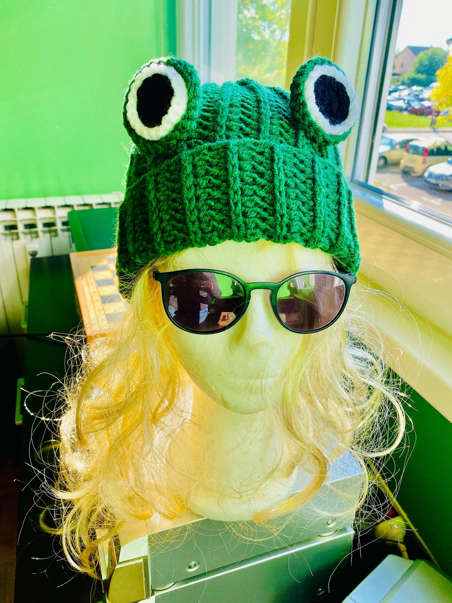 Frog beanie, crochet frog hat, alt
