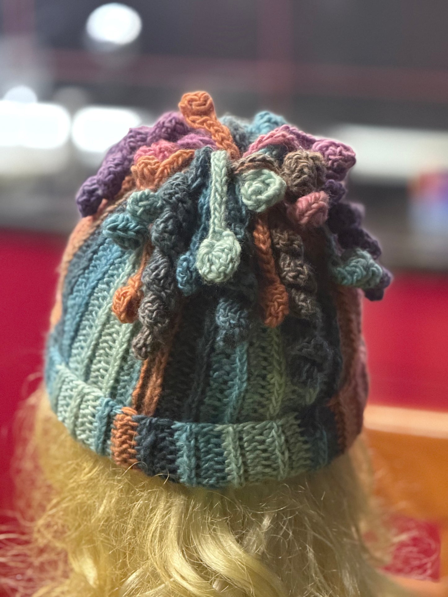 Medusa Beanie - Unique Handmade Crochet Hat with Textured Details