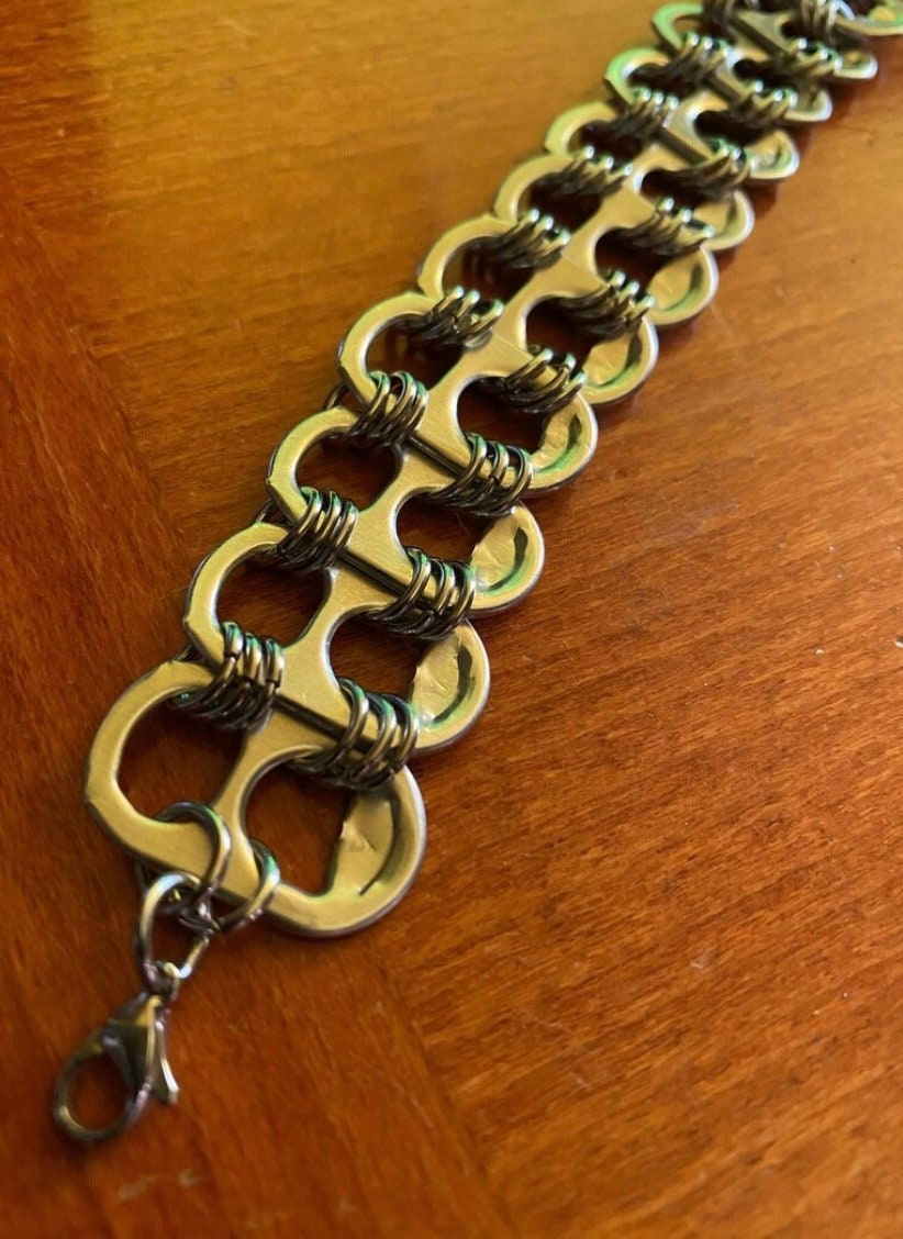 Recycled Soda Tab Earrings: Handmade Stainless Steel Jewelry