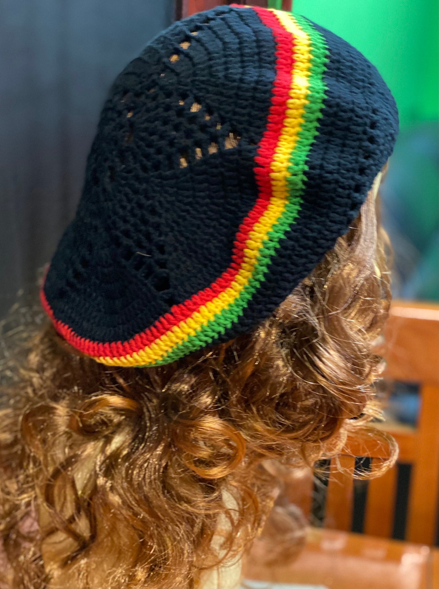 Oversized Rasta Dreadlock Hat: Handmade Crochet Beret