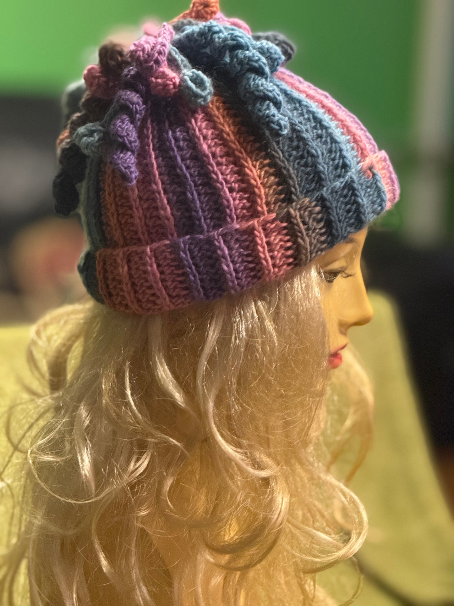 Medusa Beanie - Unique Handmade Crochet Hat with Textured Details