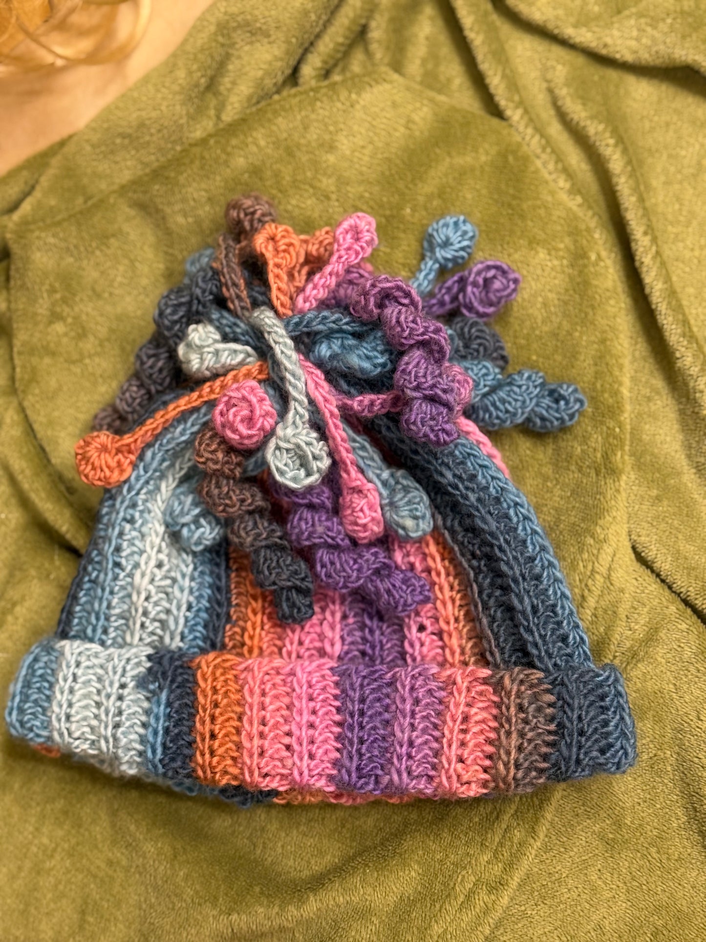 Medusa Beanie - Unique Handmade Crochet Hat with Textured Details