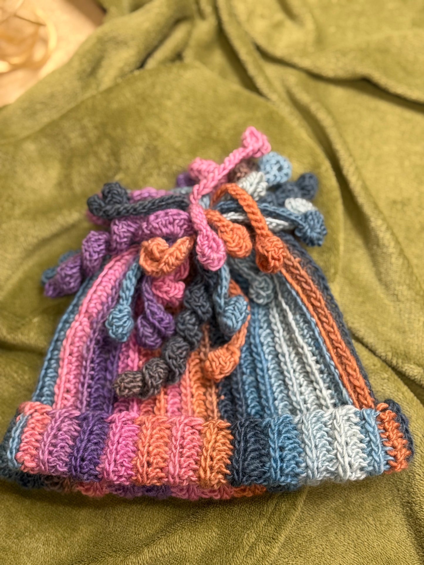 Medusa Beanie - Unique Handmade Crochet Hat with Textured Details