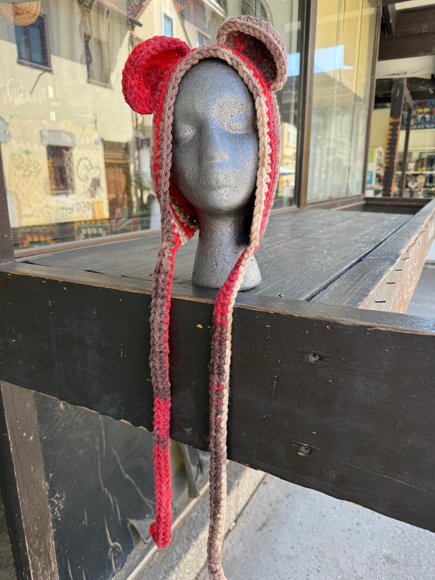 Crochet bear ears hat