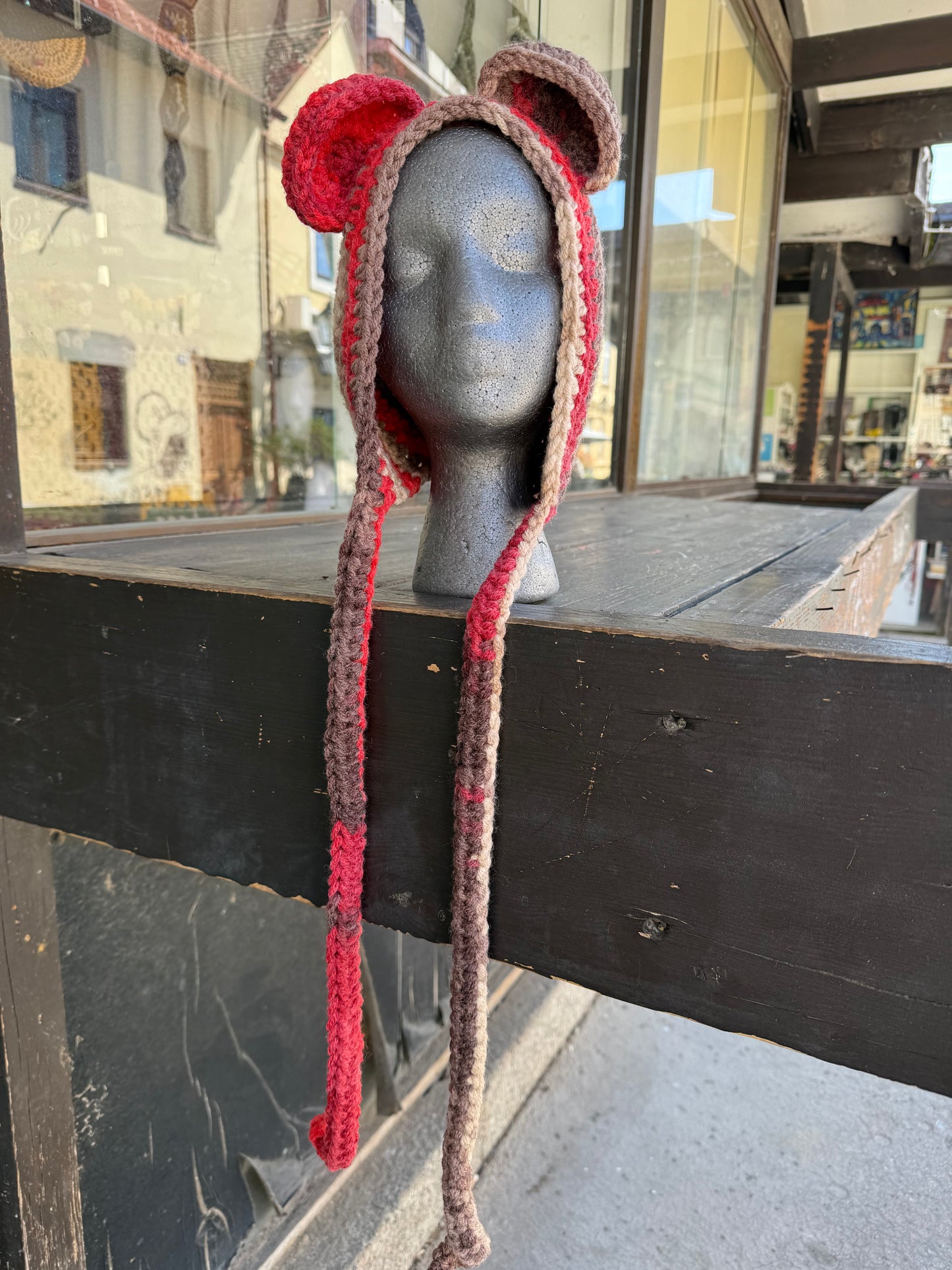 Crochet bear ears hat