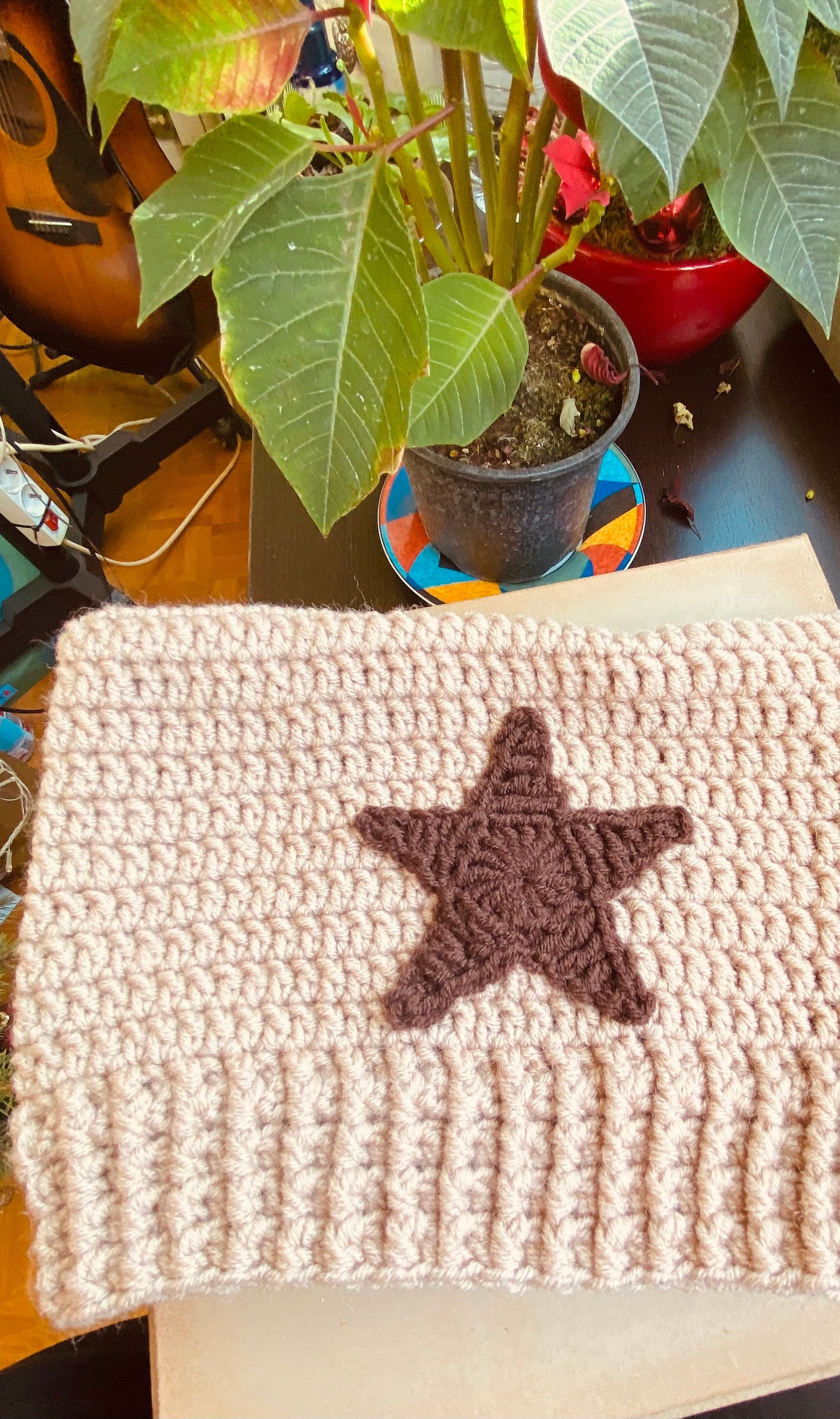 Crochet Cat Ear Beanie: Custom Star Hat, Wool Blend