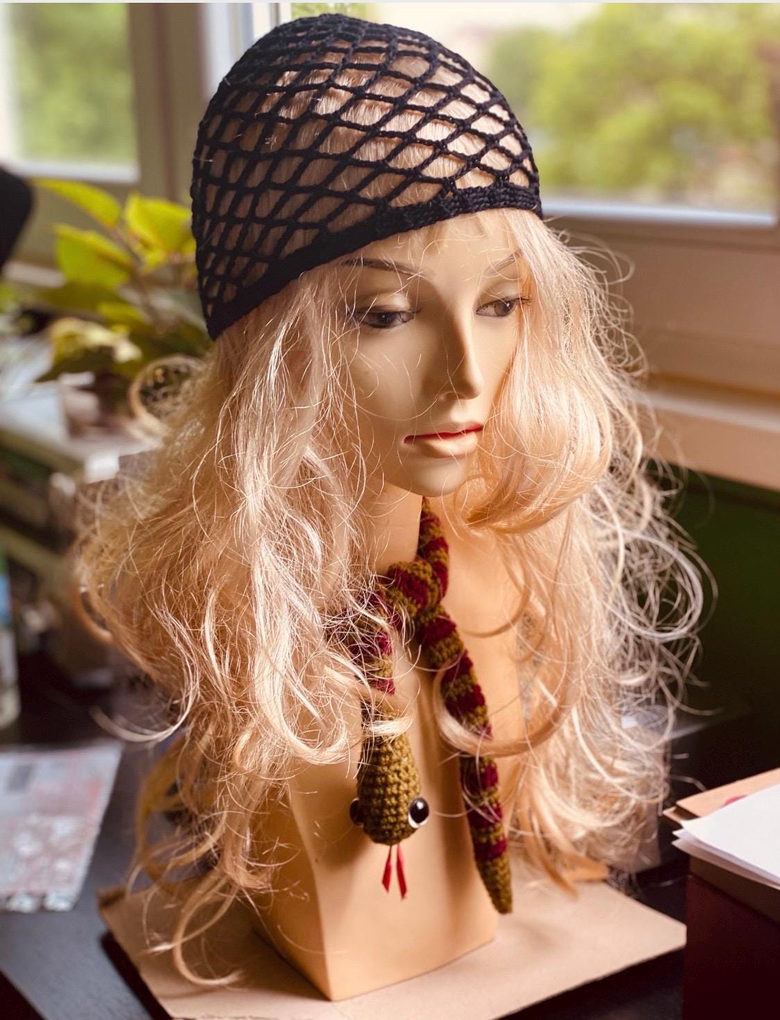 Boho Mesh Crochet Beanie – Lightweight Net Knit Hat in Multiple Colors