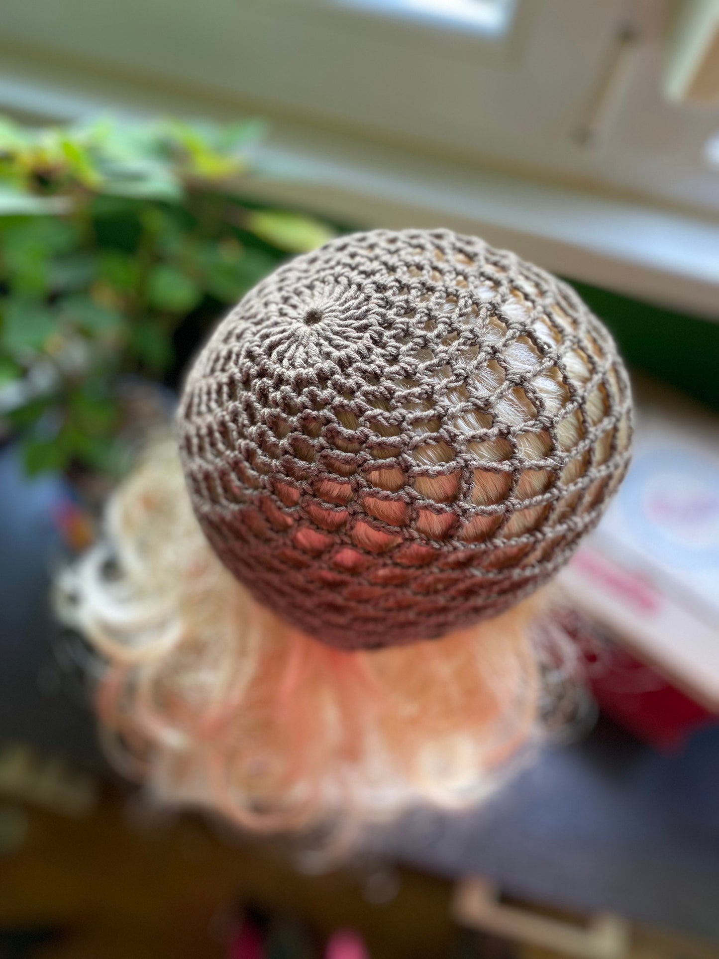 Crochet mesh hat, Olive mesh crochet beanie, web beanie, olive crochet beanie, mesh crochet hat, viscose&silk hat, crochet hat, hair net