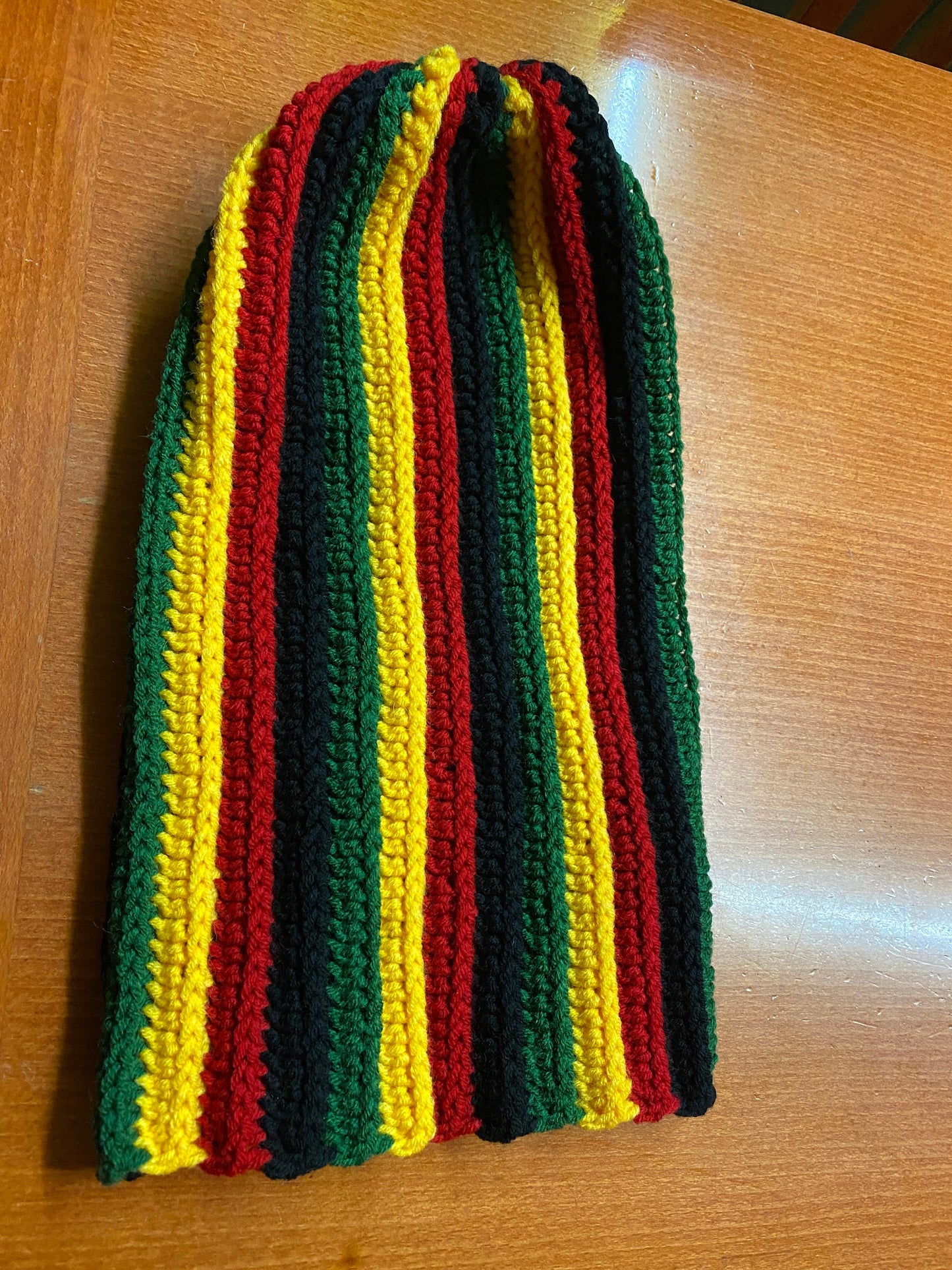 Oversized Rasta Dreadlock Beanie: Handmade Reggae Crochet Hat