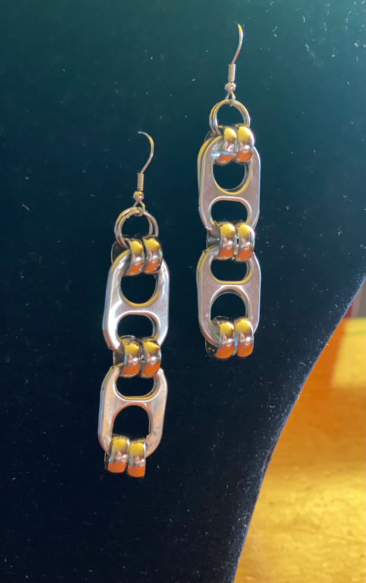 Recycled Soda Tab Earrings: Handmade Stainless Steel Jewelry