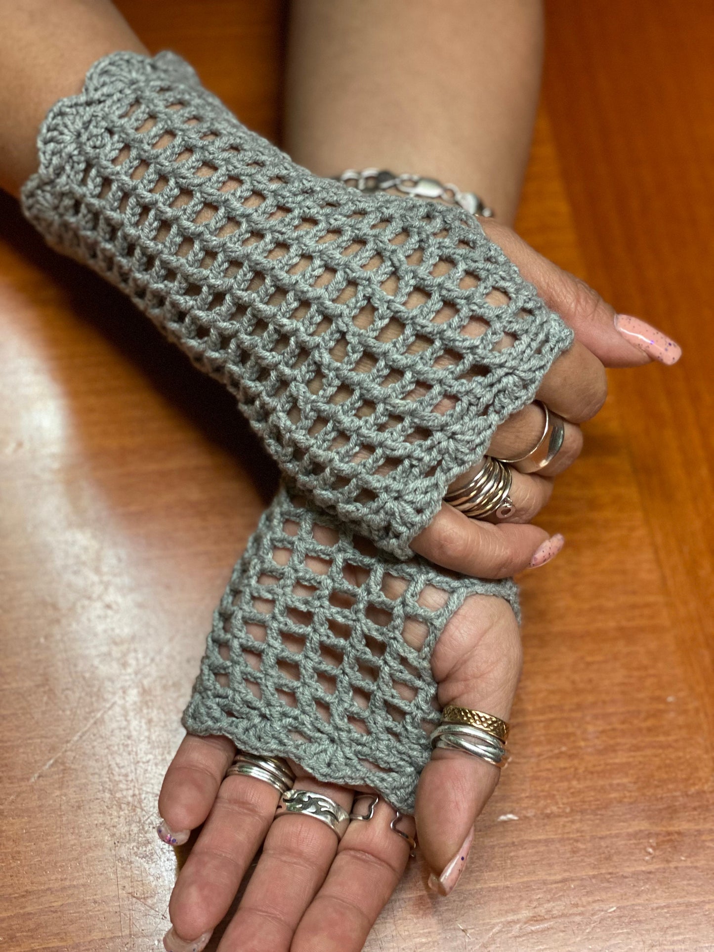 Crochet fishnet gloves Mesh gloves, mesh fingerless gloves, spider web gloves, web gloves, netted fingerless gloves