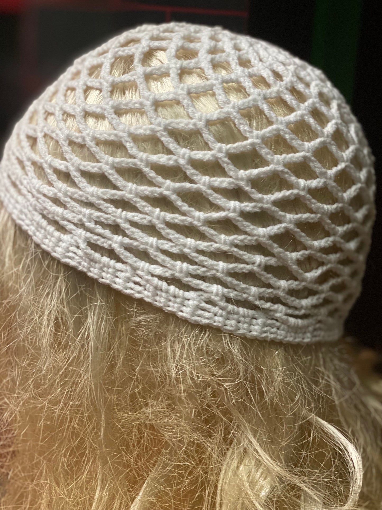 Crochet mesh beanie, black mesh hat, netted mesh beanie, crochet web hat, handmade hat, handmade gift, emerald green mesh beanie