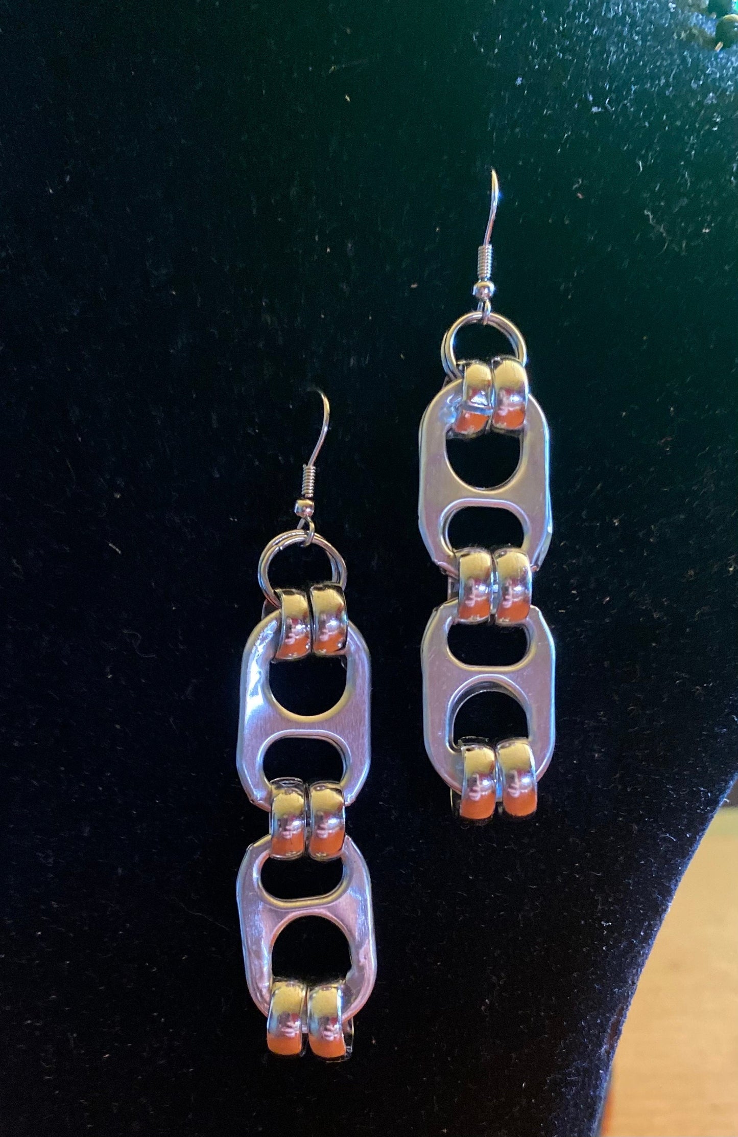 Recycled Soda Tab Bracelet: Handmade Stainless Steel Jewelry