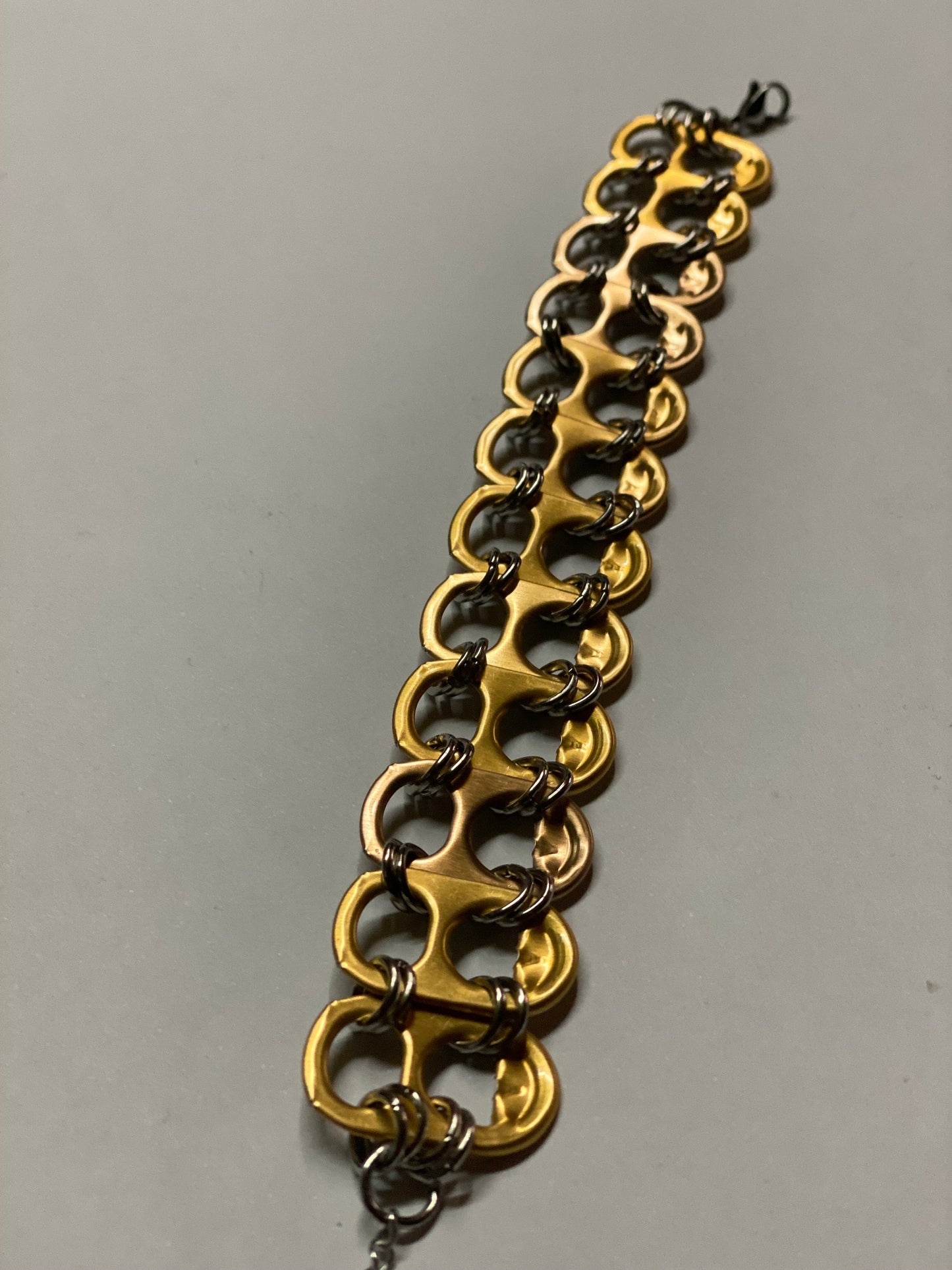 Recycled Soda Tab Bracelet: Handmade Stainless Steel Jewelry