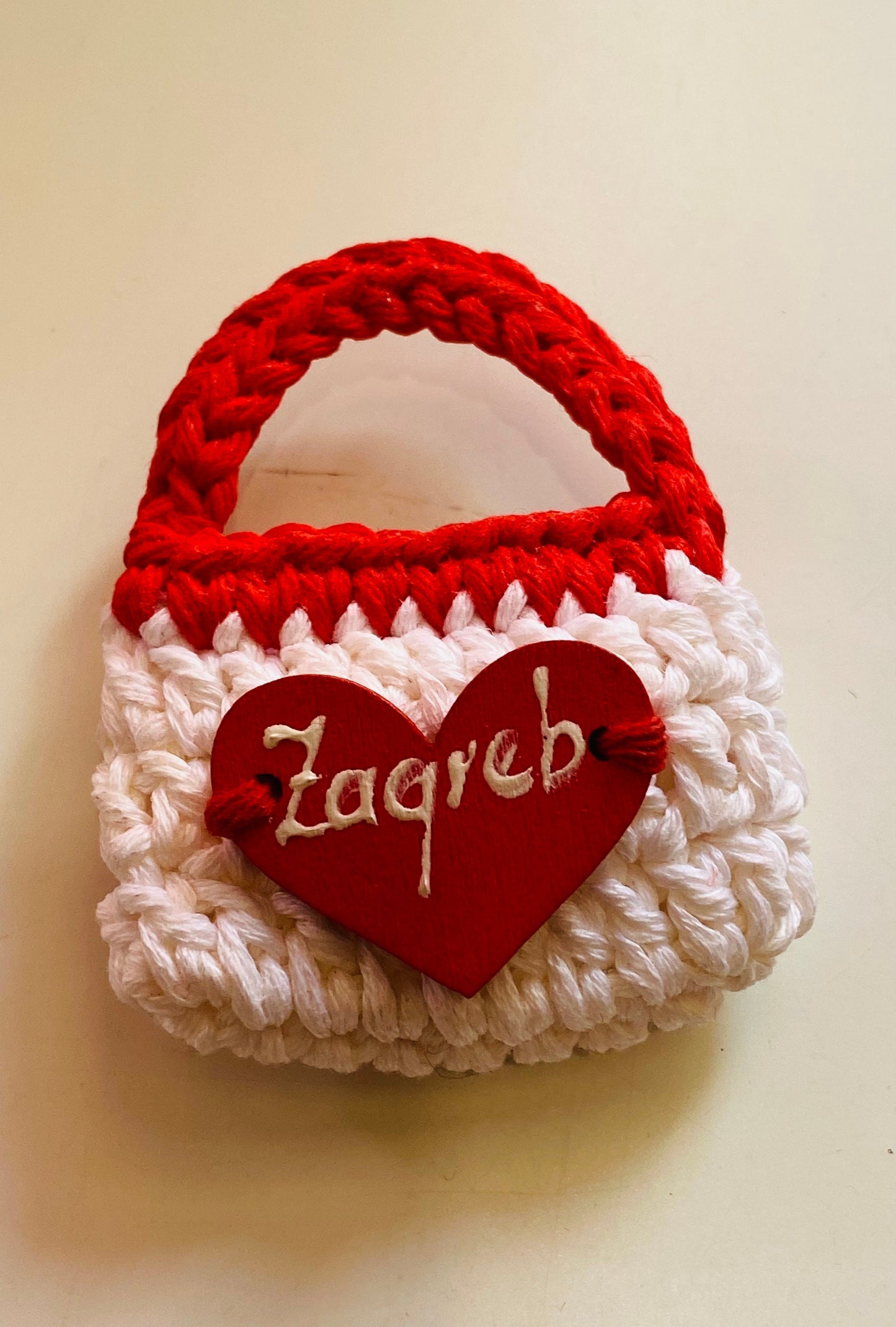 Crochet Zagreb Fridge Magnets: Handmade Cotton Set of 2