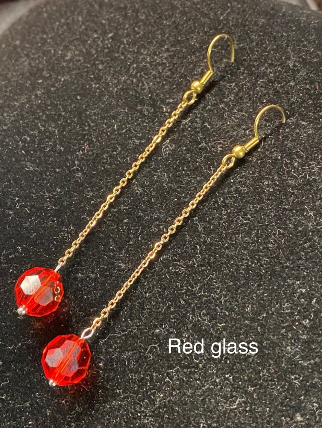 Anime earrings, handmade jewelry, gift for her, agate stone hematite, ceramic, rubber glass, red glass, cross, anime jewelry
